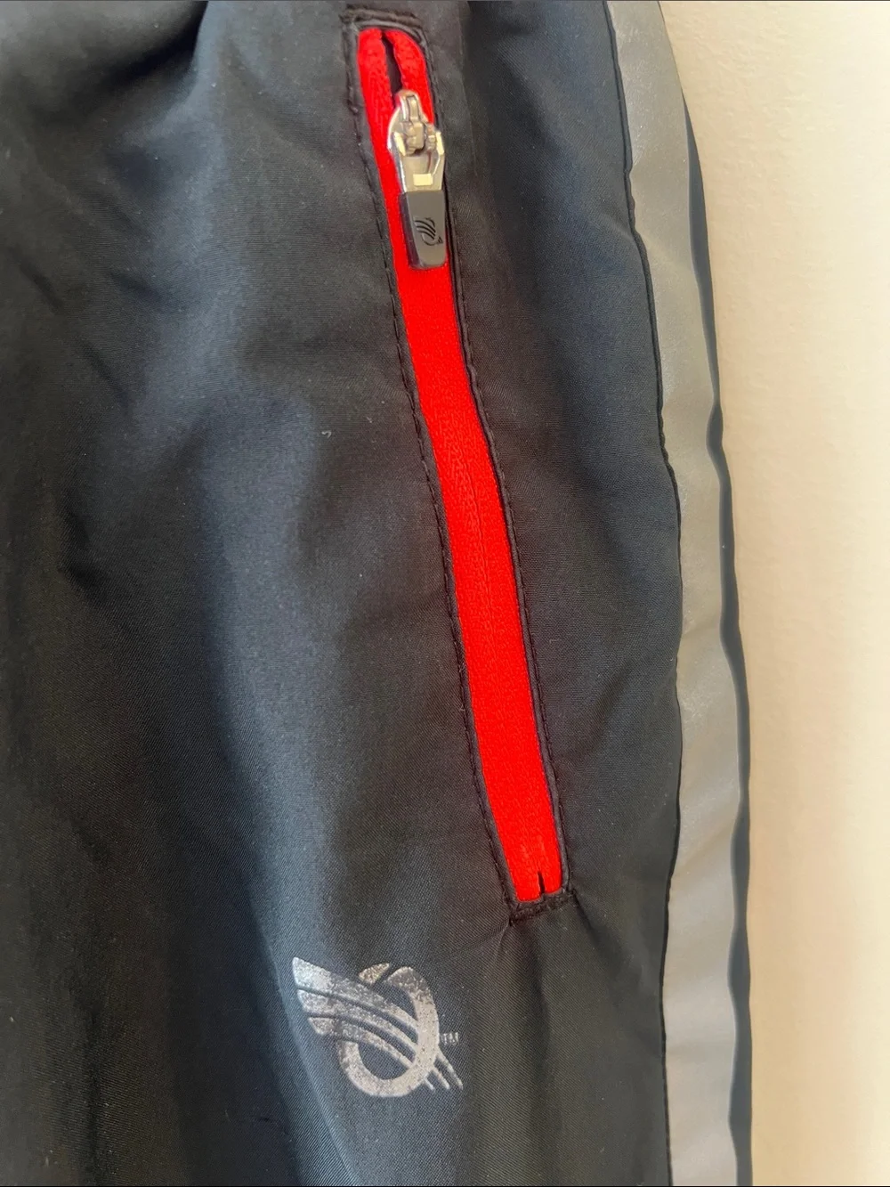 OshKosh B'gosh Black Track Pants with Red Zippers